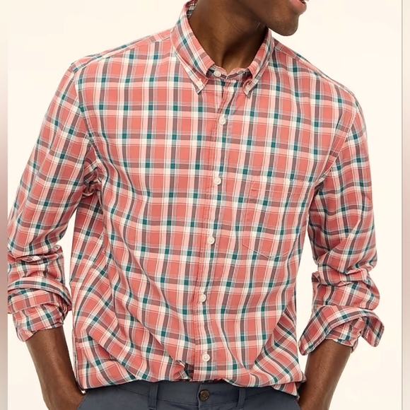 J. Crew Men's Plaid Casual Shirt New Size Medium - Picture 1 of 3